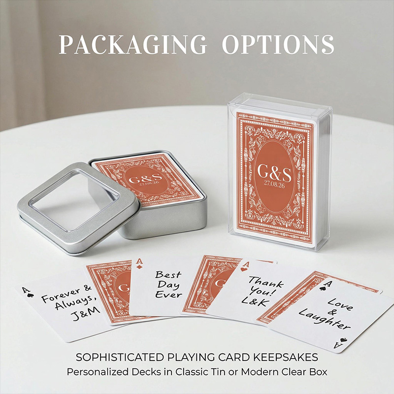 Personalized Fun Wedding Guest Message Playing Cards Deck Personalized Wedding Guest Book Alternative - Unique Wedding Playing Cards
