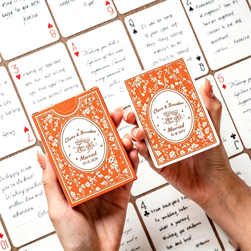 Personalized Fun Wedding Guest Message Playing Cards Deck Personalized Wedding Guest Book Alternative - Unique Wedding Playing Cards