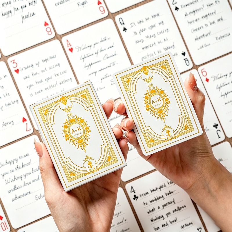 Personalized Wedding Guest Message Playing Cards Deck Personalized Wedding Guest Book Alternative - Unique Wedding Playing Cards