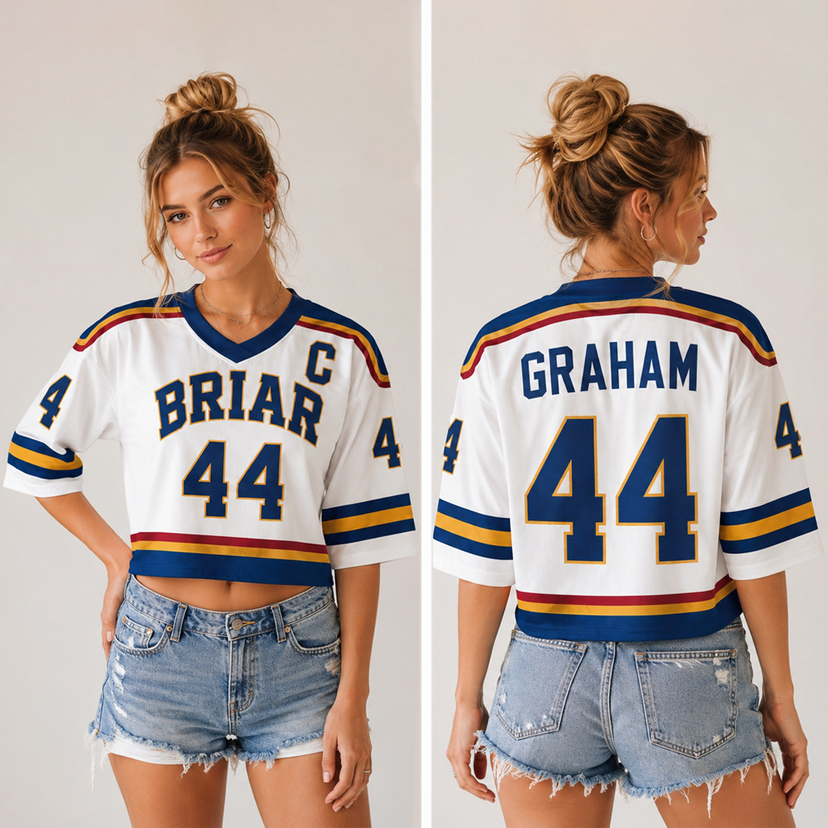 Personalized Hockey Romance Inspired Unisex Crop Mesh Jersey Hockey Fan Gift