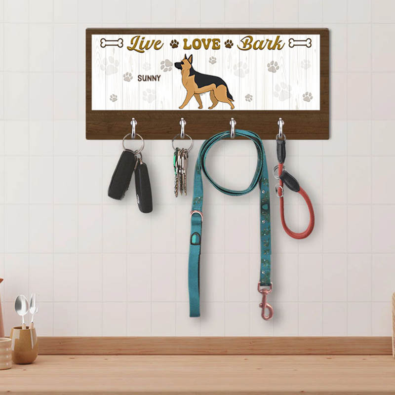 Personalized Dog Lover Live Love Bark Key Holders