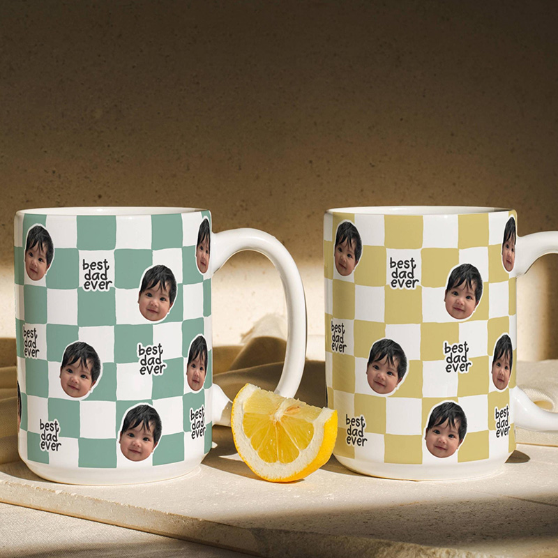 Personalized Dad Mug Father's Day Mug Gift for Dad Custom Baby Face Mug New Parents Gifts Grandparent Present