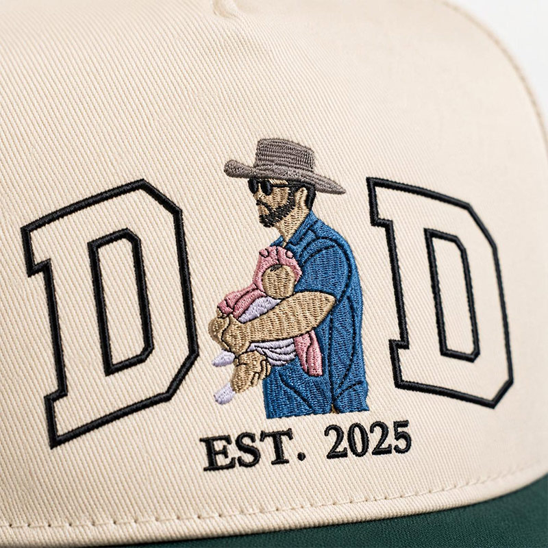 Personalized Portrait Embroidered Dad Hat Father's Day Gift For Dad Custom Dad Photo Hat Gift For Him Dad Est Embroidery Hat
