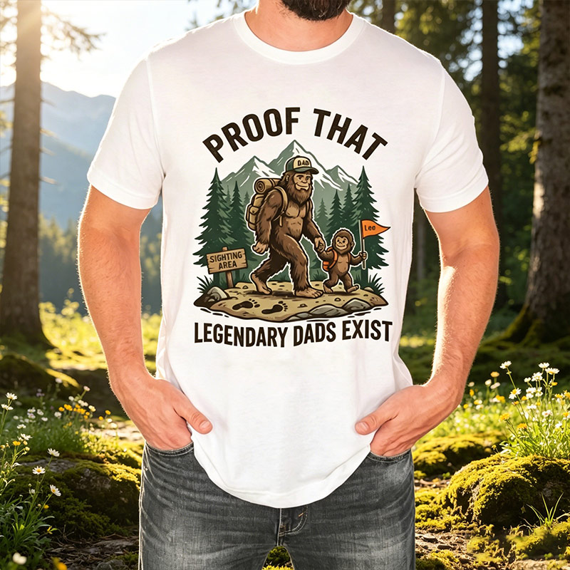 Personalized Proof that Legendary Dads Exist Shirt Father‘s Day Gift Shirt Customized with Kids Cool Dad Gift