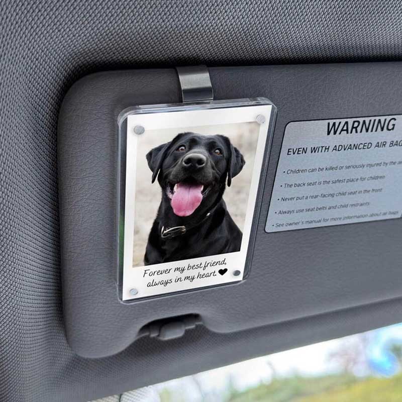 Personalized Dog Lover Pet Loss Memorial Car Visor Clip