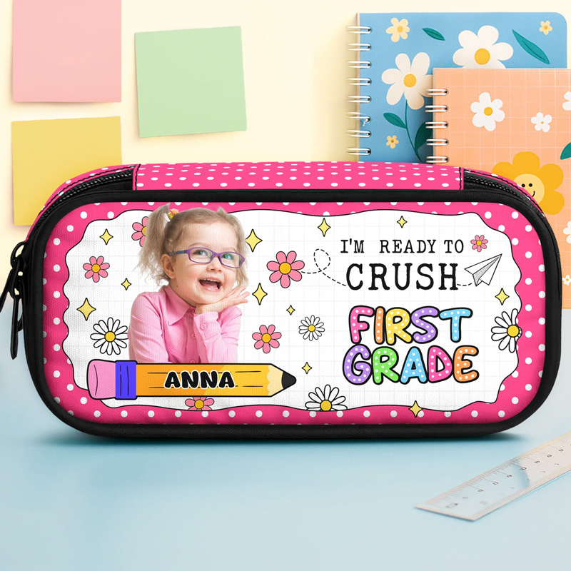 Personalized Kid Photo I am Ready To School Pencil Case Back To School Gift
