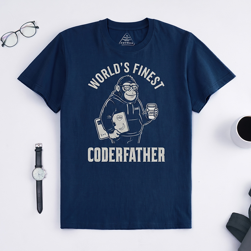 Personalized World’s Finest Coderfather Shirt Dad T-Shirt with Name Custom Birthday Father's Day Gift for Him