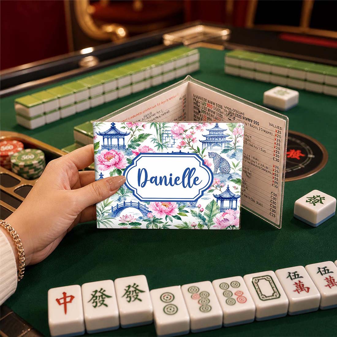 Custom Name Mahjong Card Cover, Personalized Mahjong Card Sleeve, 2026 Mah Jongg Card Protector, Mahjong Birthday Gift for Women Players