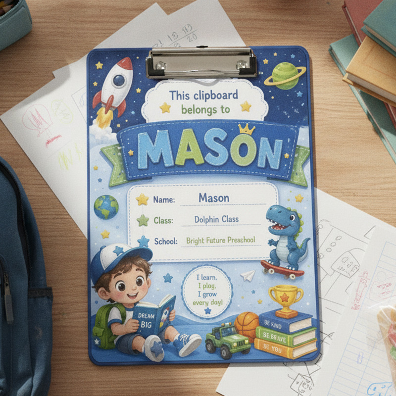Personalized Cute Princess Rainbow Kids Reward Chart Custom Name Chore Tracker Magical Castle Children Clipboard