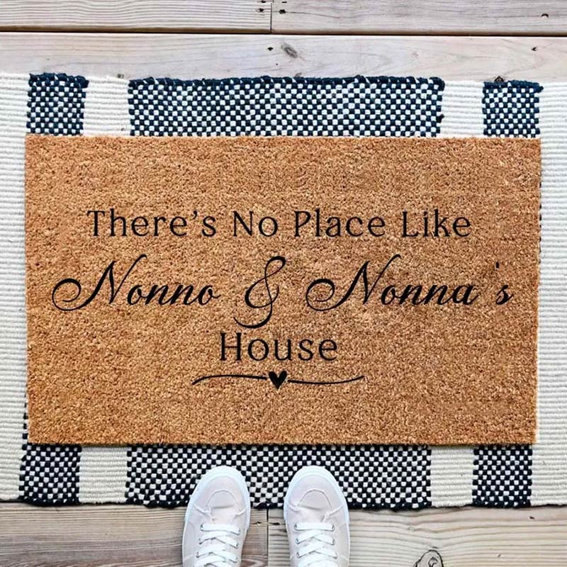 Personalized There Is No Place Like Our House Doormat Housewarming Gift Durable Welcome Mat for New Home Indoor Outdoor Door Mat Family Home Decor Rug