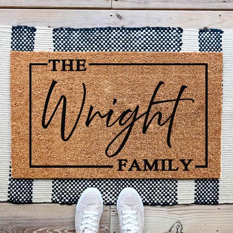 Personalized Coir Doormat Custom Welcome Mat Perfect Engagement Gift for Couples Home Decor Housewarming Gift
