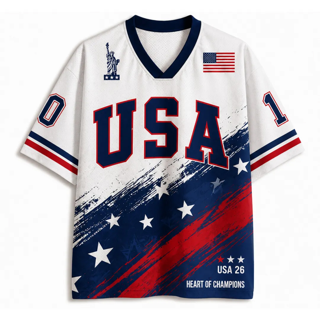 Personalized USA 26 Soccer Kids Mesh Jersey – Heart of Champions Made for Game Day