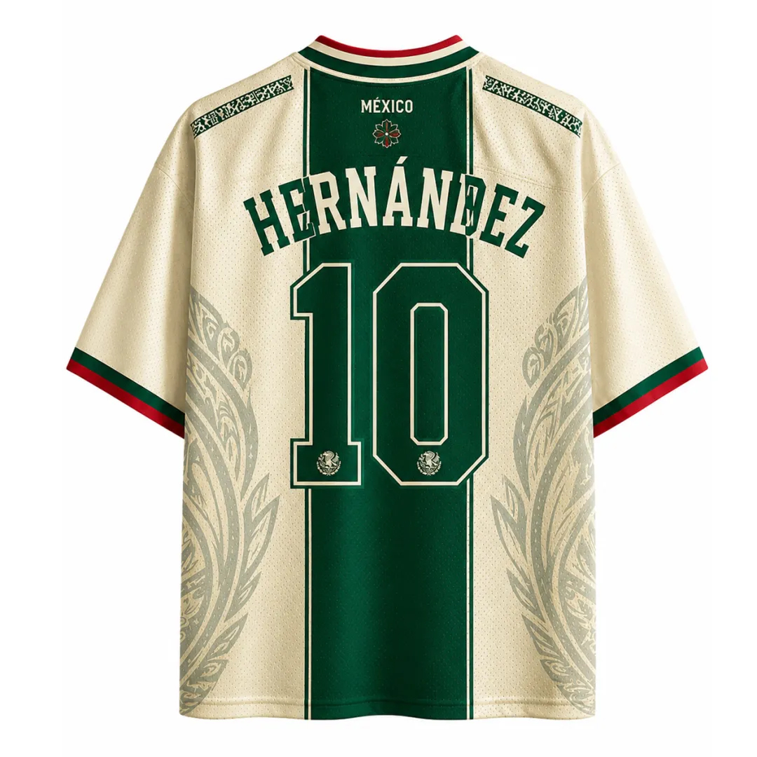 Personalized MX 26 Soccer Kids Mesh Jersey Classic Green Pride for Mexico Fans
