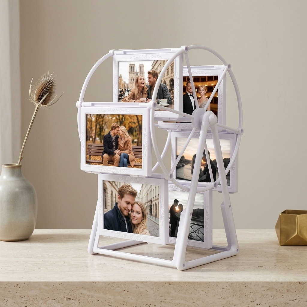 Personalized Photo Ferris Wheel Photo Album Keepsake Family Photo Decor Wedding Gift for Her Housewarming Gift Anniversary Gift for Boyfriend