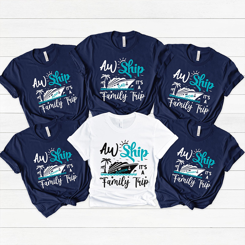 Personalized Family Cruise Trip Shirt Custom Matching Cruise Tees with Names Gift Family Vacation Tee Gift for Family Travel