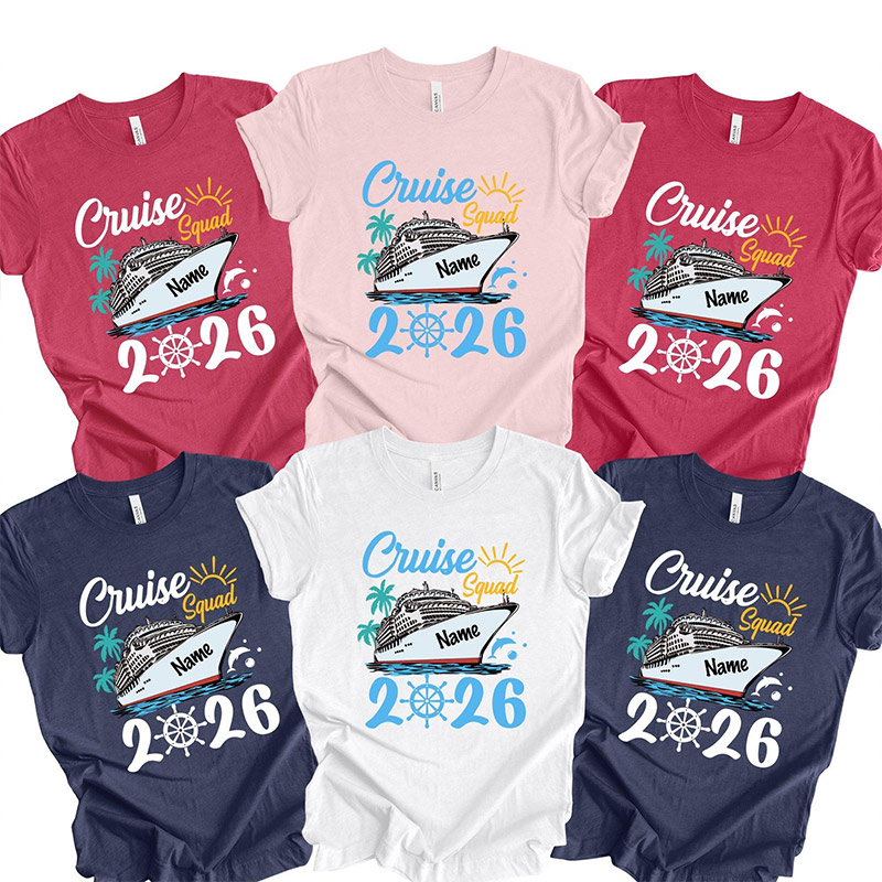 Personalized Cruise Squad 2026 Shirt Matching Family Vacation Tee Cruise Squad Name Shirt Cruise Group Shirts Custom Family Cruise Name Shirts