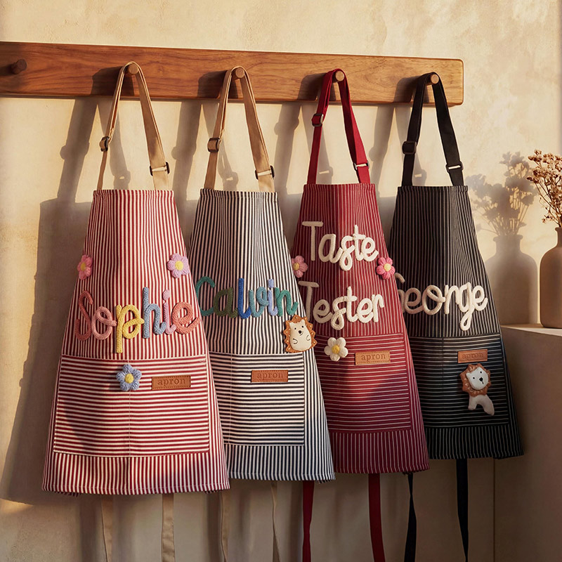 Personalized Mom & Kids Apron Custom Matching Aprons with Pockets Matching Apron Set Mommy and Me Gift 