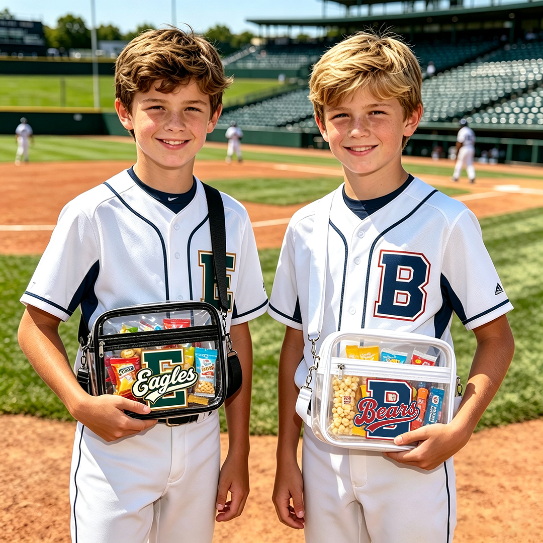 Personalized Clear Crossbody Bag Baseball Bag Snack Pack Custom Team Name and Intial Gift for Baseball Player