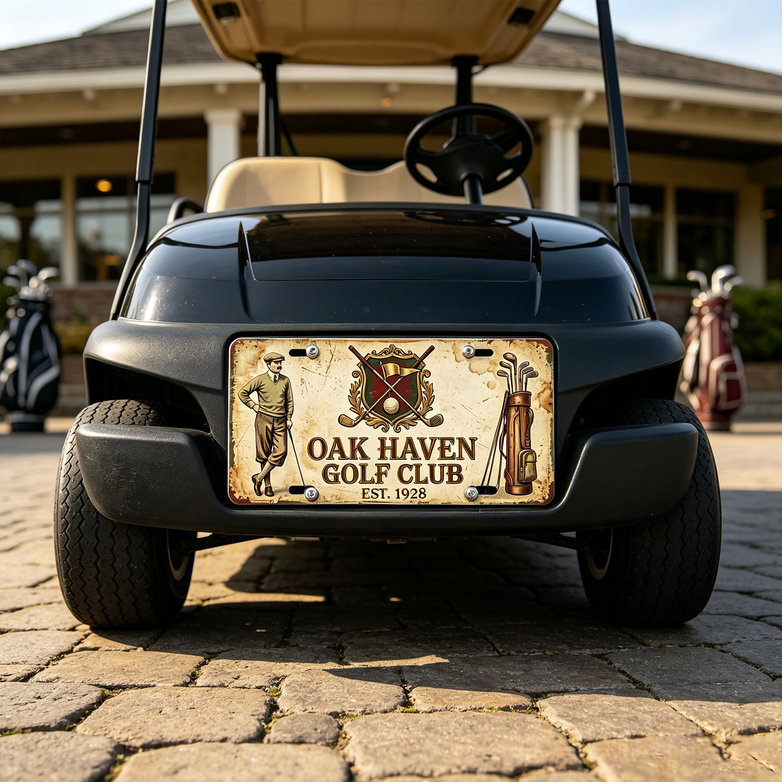 Personalized Golf License Plate Custom Golf Club Name and Logo for Golf Club