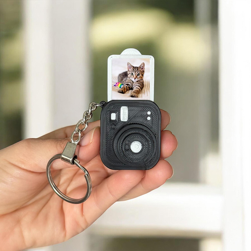 Personalized Mini Camera Keychain Gift for Husband Wife Custom Photo Insert Couple Gift Photo Gift