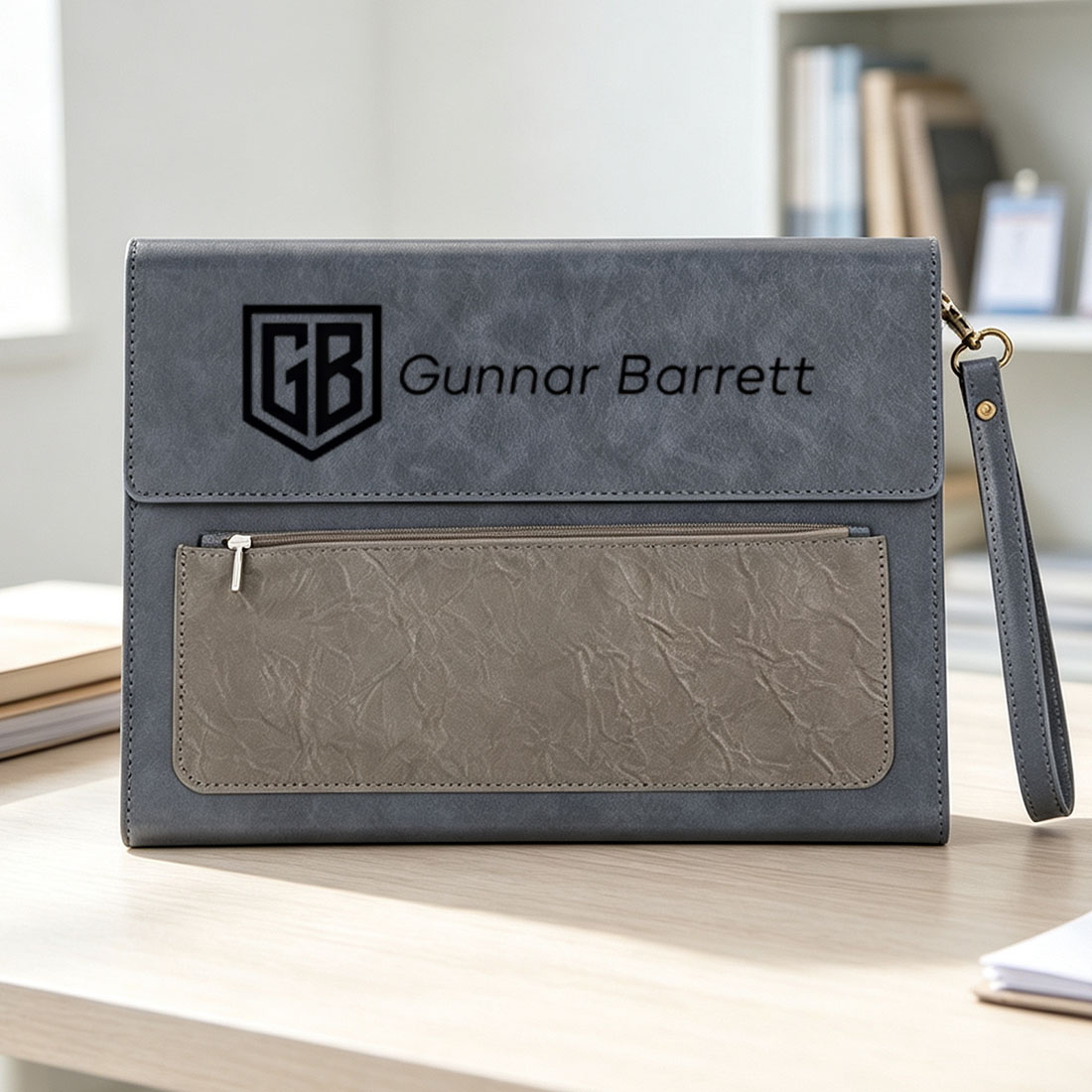 Leather Document Bag File Folder File Holder Thickened Document Bag Office Storage Bag Large Capacity