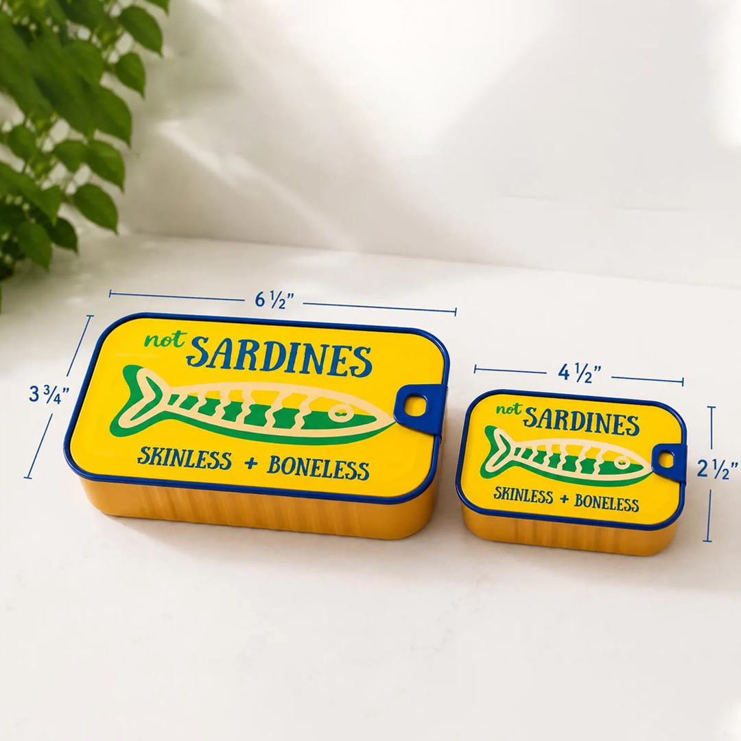 3D Printed Sardine "Tin like" Jewelry Case Fishbone Earring Holder Portable Organizer