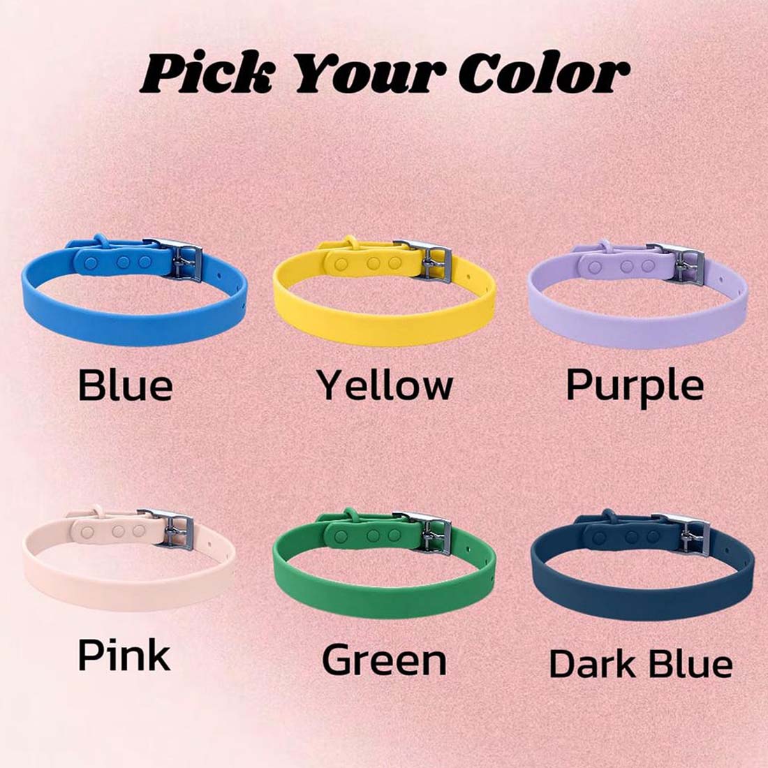 Personalized Silicone Dog Collar with Name astel Puppy Pet Collar Silicone Cat Collar Gift for New Pet Gift for Pet Lover Pet Necklace