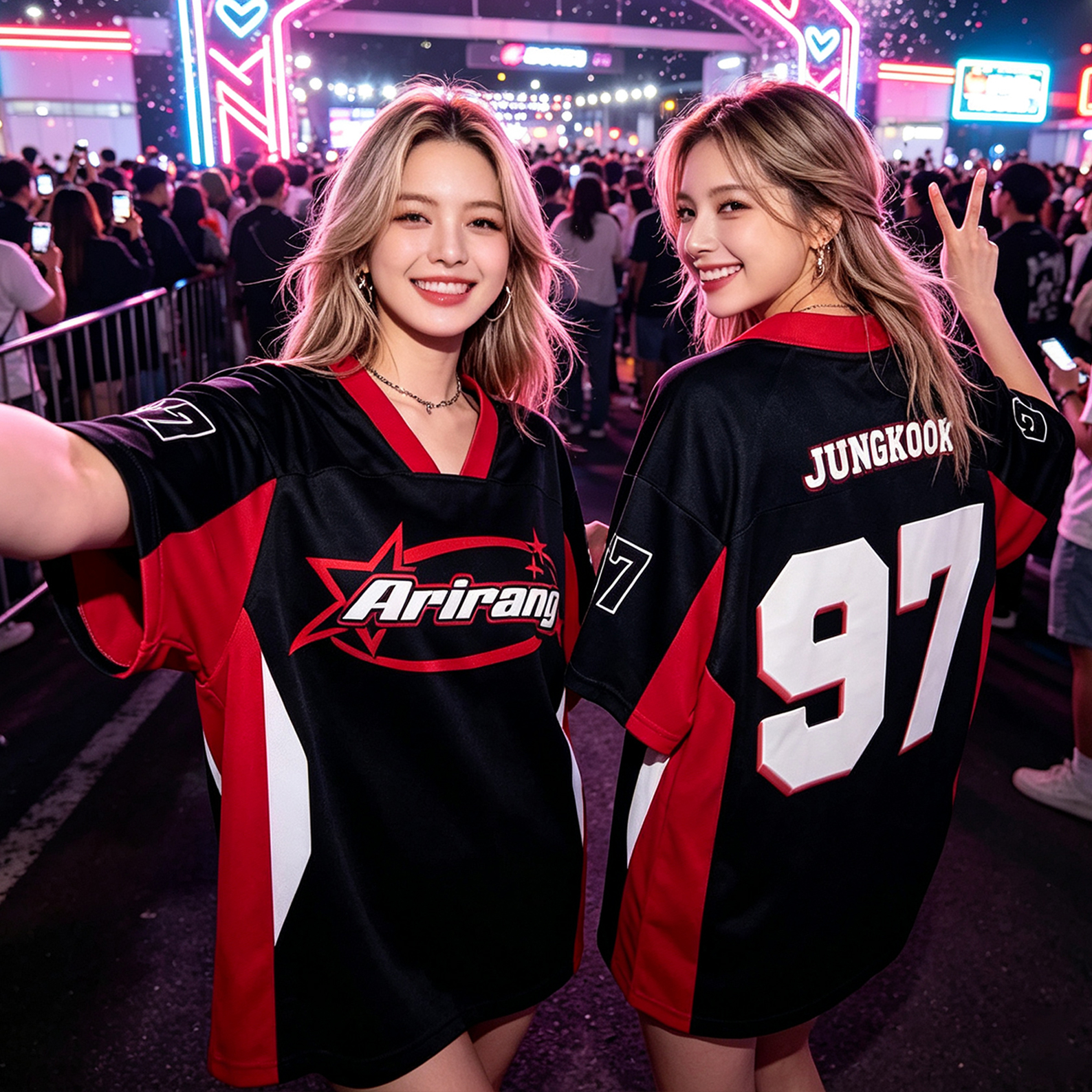 Kpop Drop Shoulder Football Mesh Jersey Bang Tan Arirang World Tour Concert Outfit for Fans