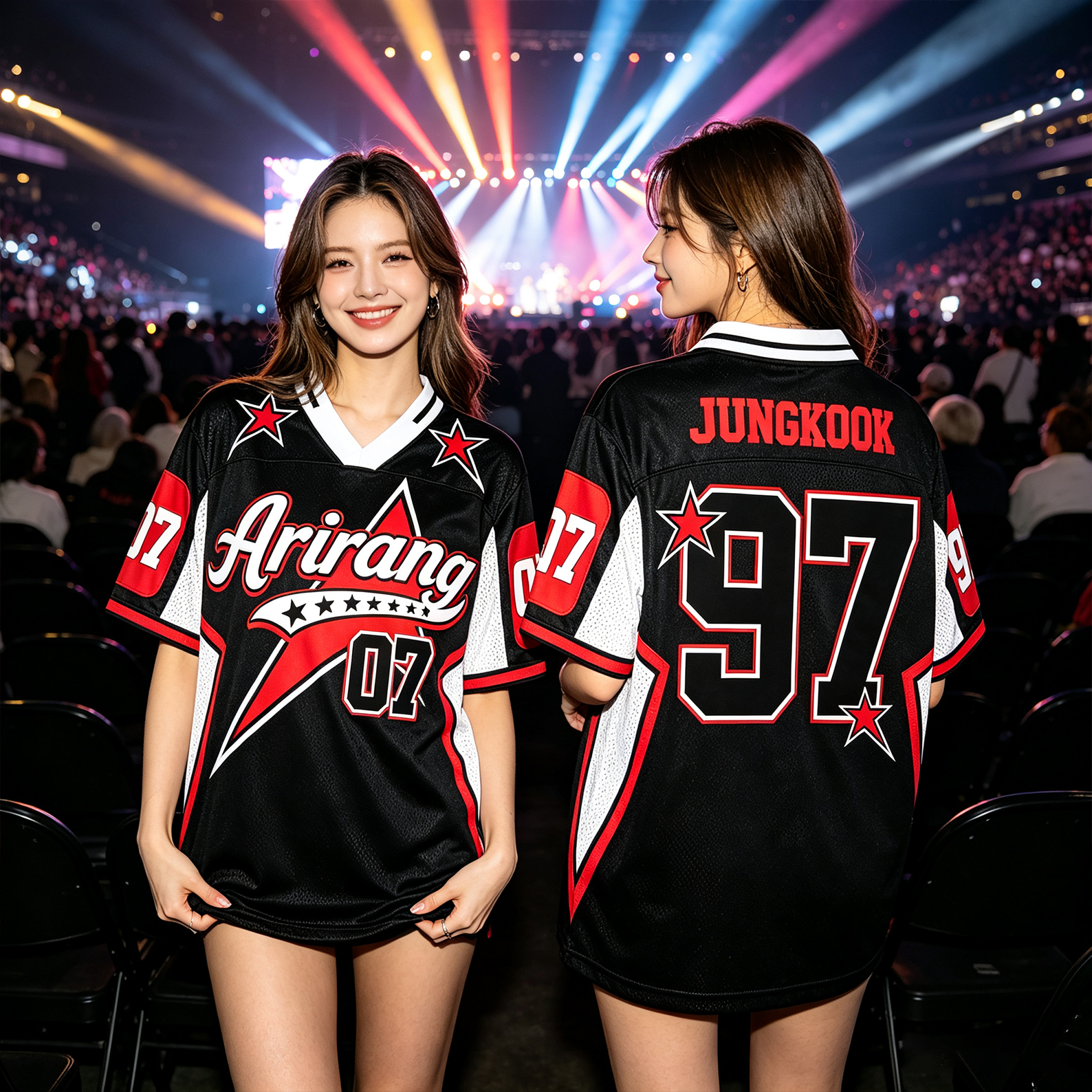 Kpop Jersey Outfit For Army Bangtan Jungkook Football Shirt Bang Tan Arirang Concert World Tour T-Shirt Custom Name Number