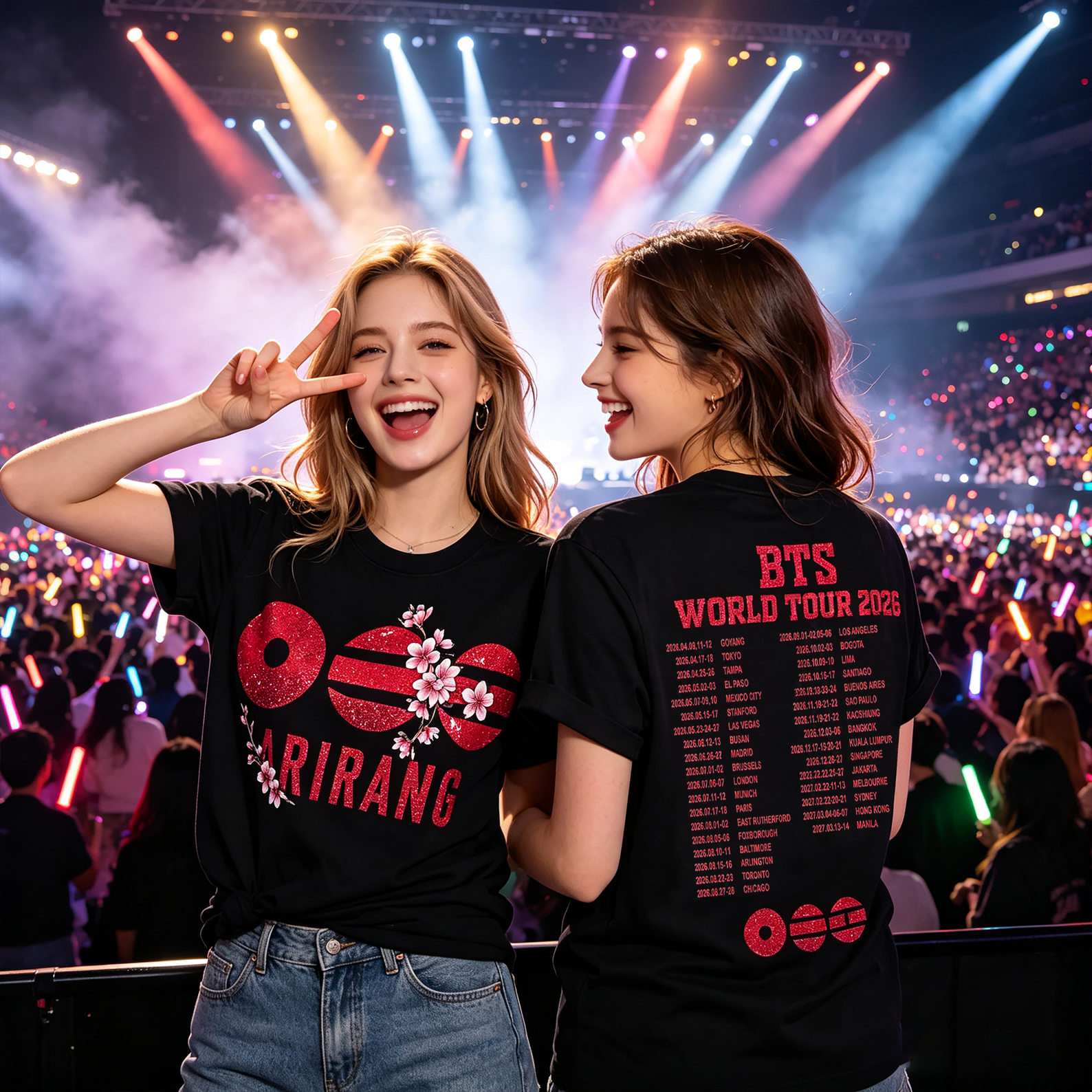 K-Pop World Tour Arirang Shirt 2 Sides Comfort Colors K-Pop Merch 2026 Shirt