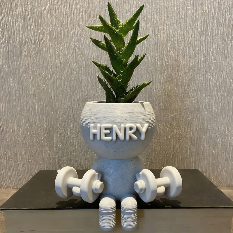 Personalized 3D Printed Do You Even Lift Bro Weightlifter Strength Trainer Airplant Succulent Holder Gift for Friends Gym Rat Gym Lovers
