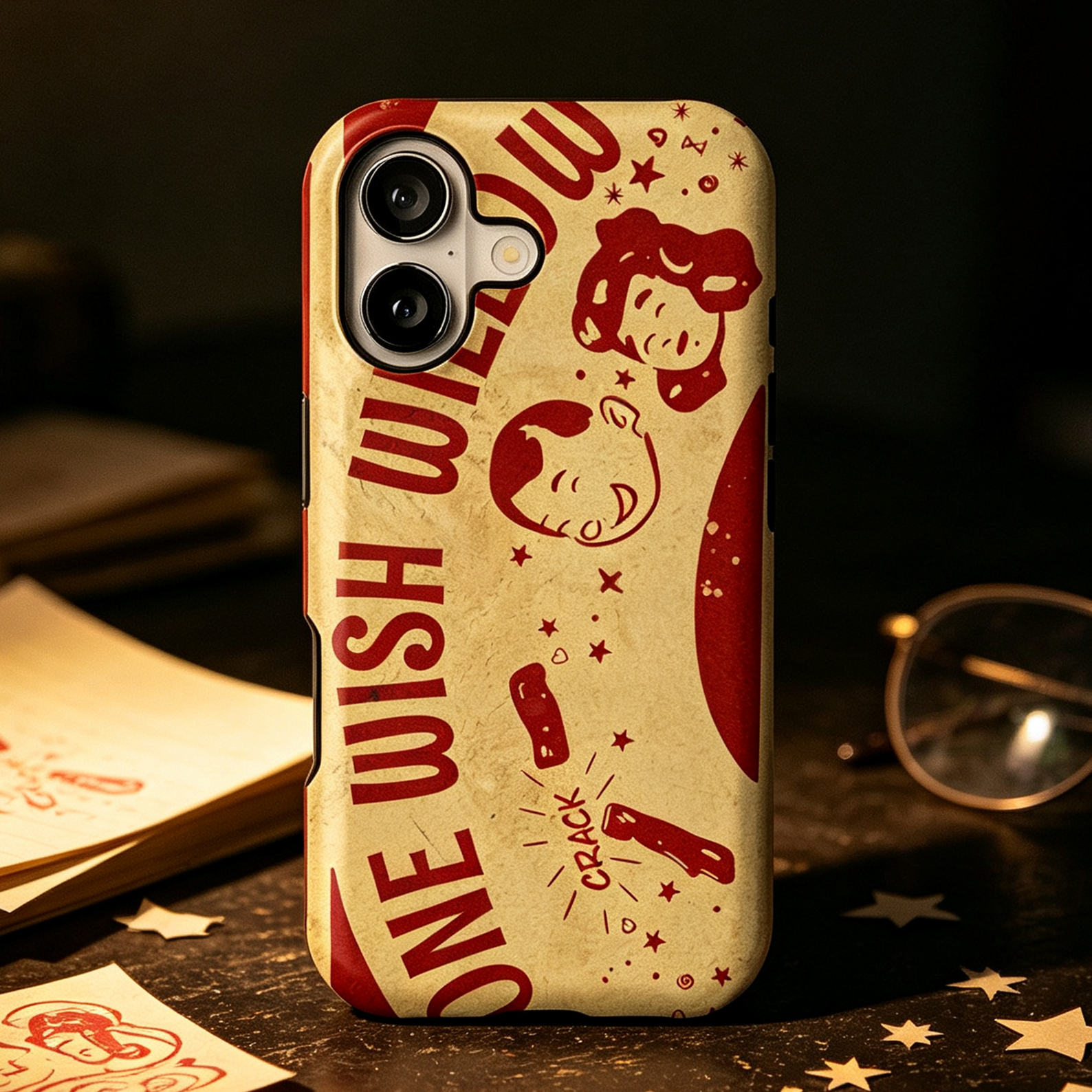 Retro Wish Stick Phone Case Gift for Movie Fans