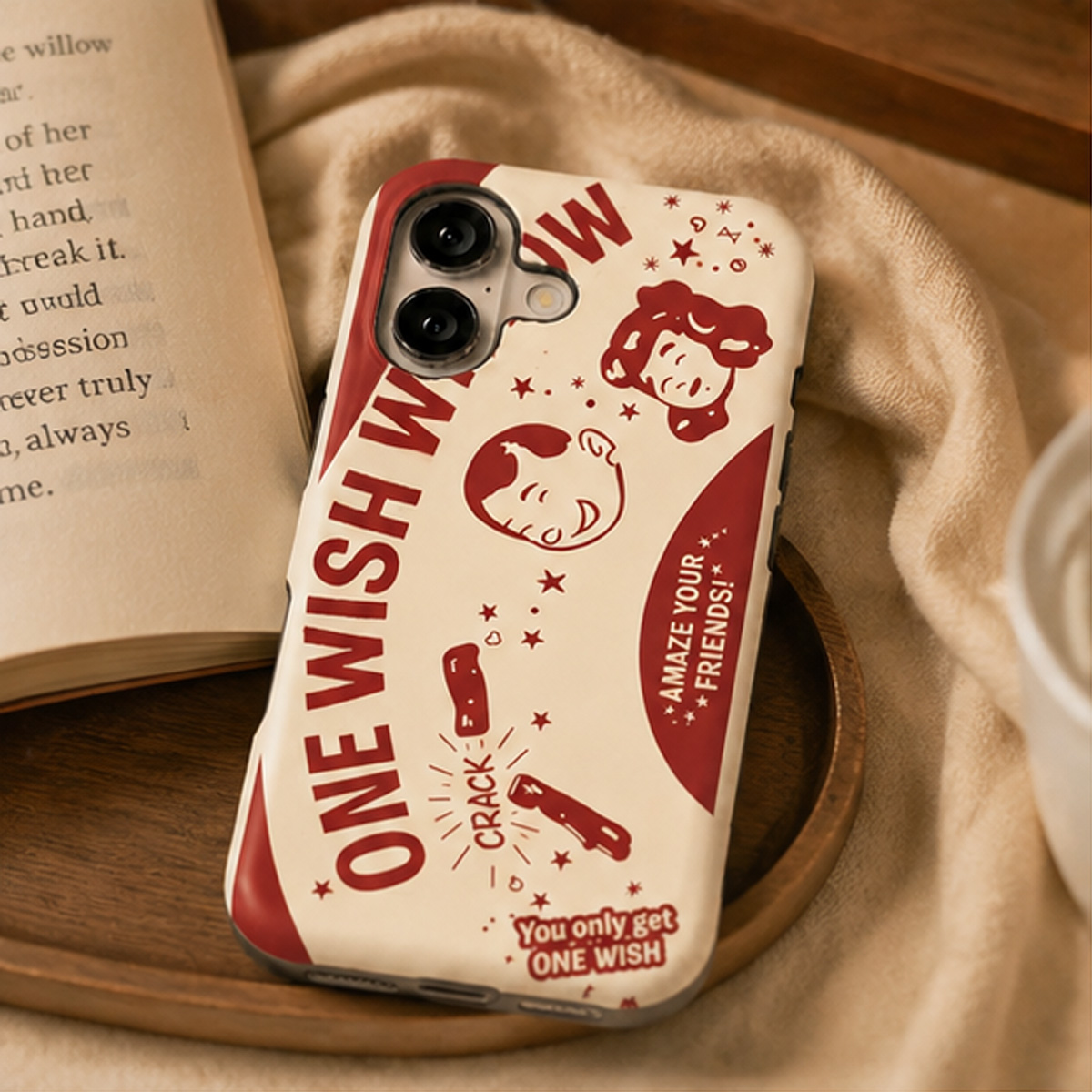 Retro Wish Stick Phone Case Gift for Movie Fans