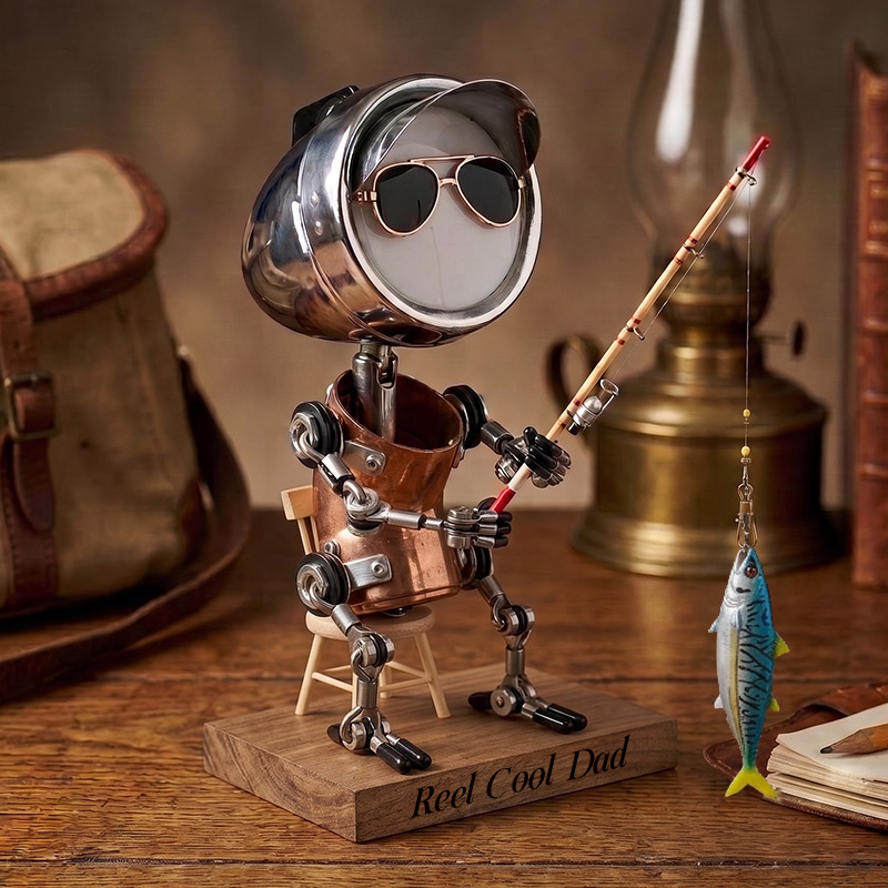 Personalized Reel Cool Dad Fisherman Lamp Fishing Enthusiast Decorative Lamp Custom Gift for Anglers Sea Fishing Enthusiast Gift