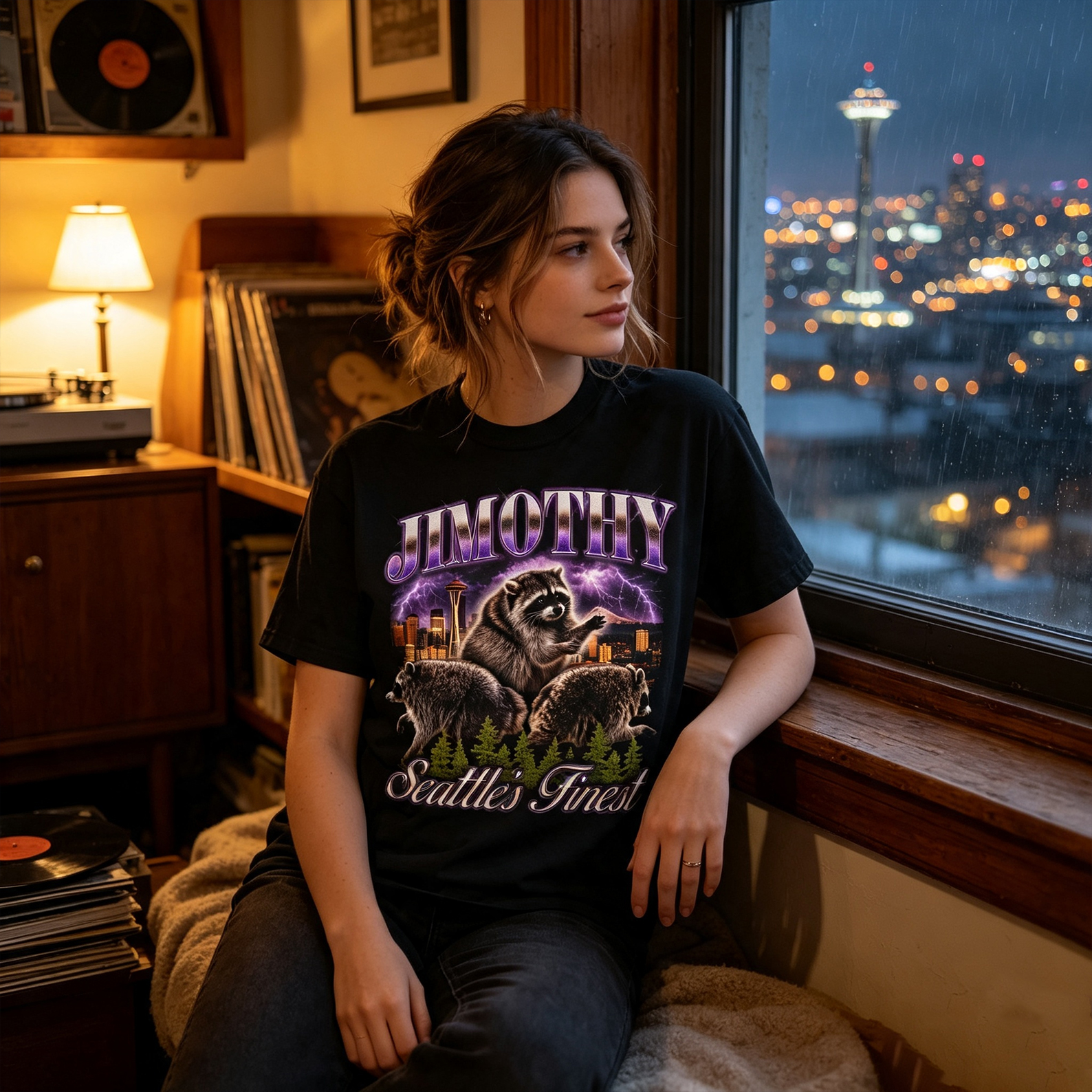 Seattle Raccoon T-Shirt Seattle's Finest Gift for Animal Lover