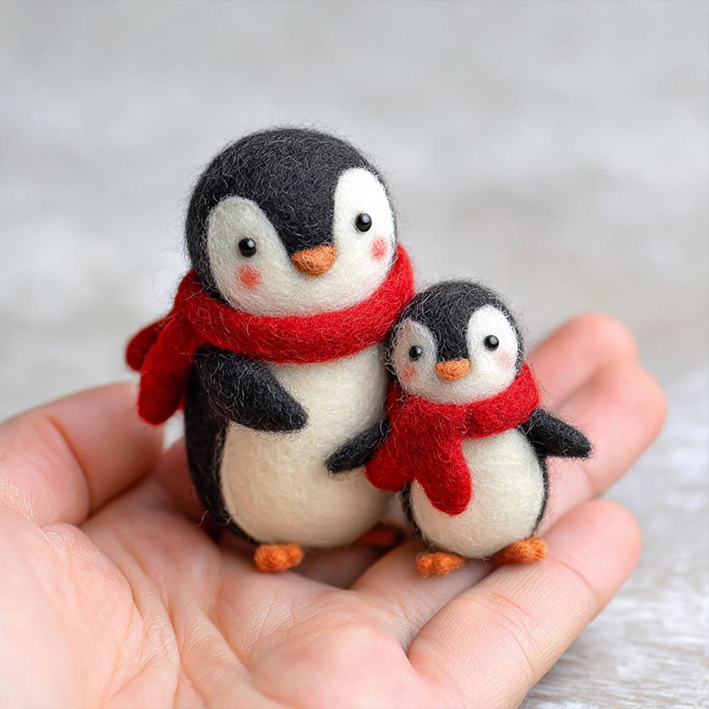 Personalized Needle Felt Animal Family Figurine New Mom Gift New Mom Keepsake Home Decor