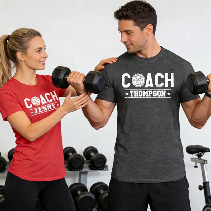 Personalized Weightlifting Couple Classic T-Shirt with Name Weightlifting Gift Bodybuilding Powerlifting for Gym Lover
