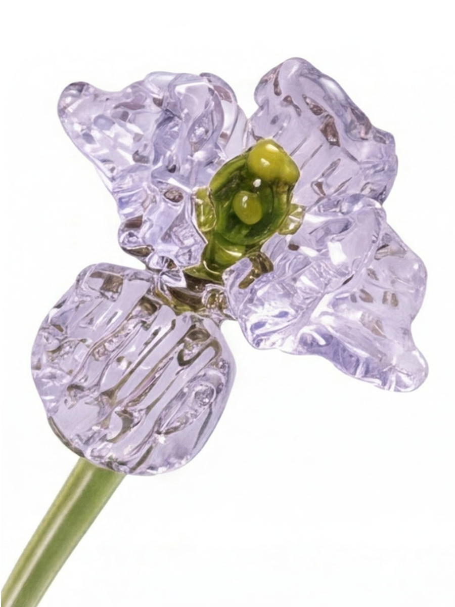 Personalized Glass Birth Month Flower Birth Flower Gift Hand Blown Spring Flower Glass Flower Bouquet Valentine's Day Gift For Her Home Decor-1