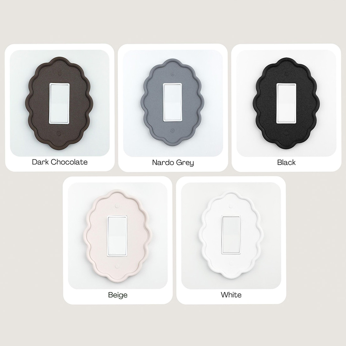 Wavy Oval 3d Light Switch Outlet Cover Mid Century Modern Minimalist Home Accent fit Toggle Rocker Duplex Outlet