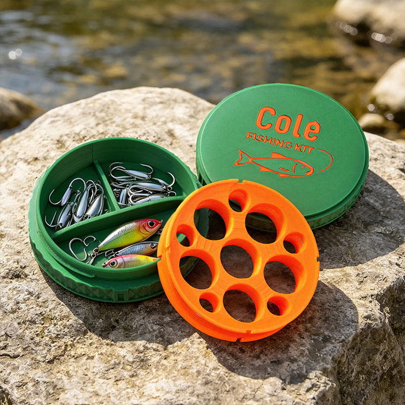 Personalized Dad Fishing Kit Portable Minimalist Name Pocket Fishing Tackle Container Outdoor Activity Birthday Gift for Fishing Lovers Dad Gift