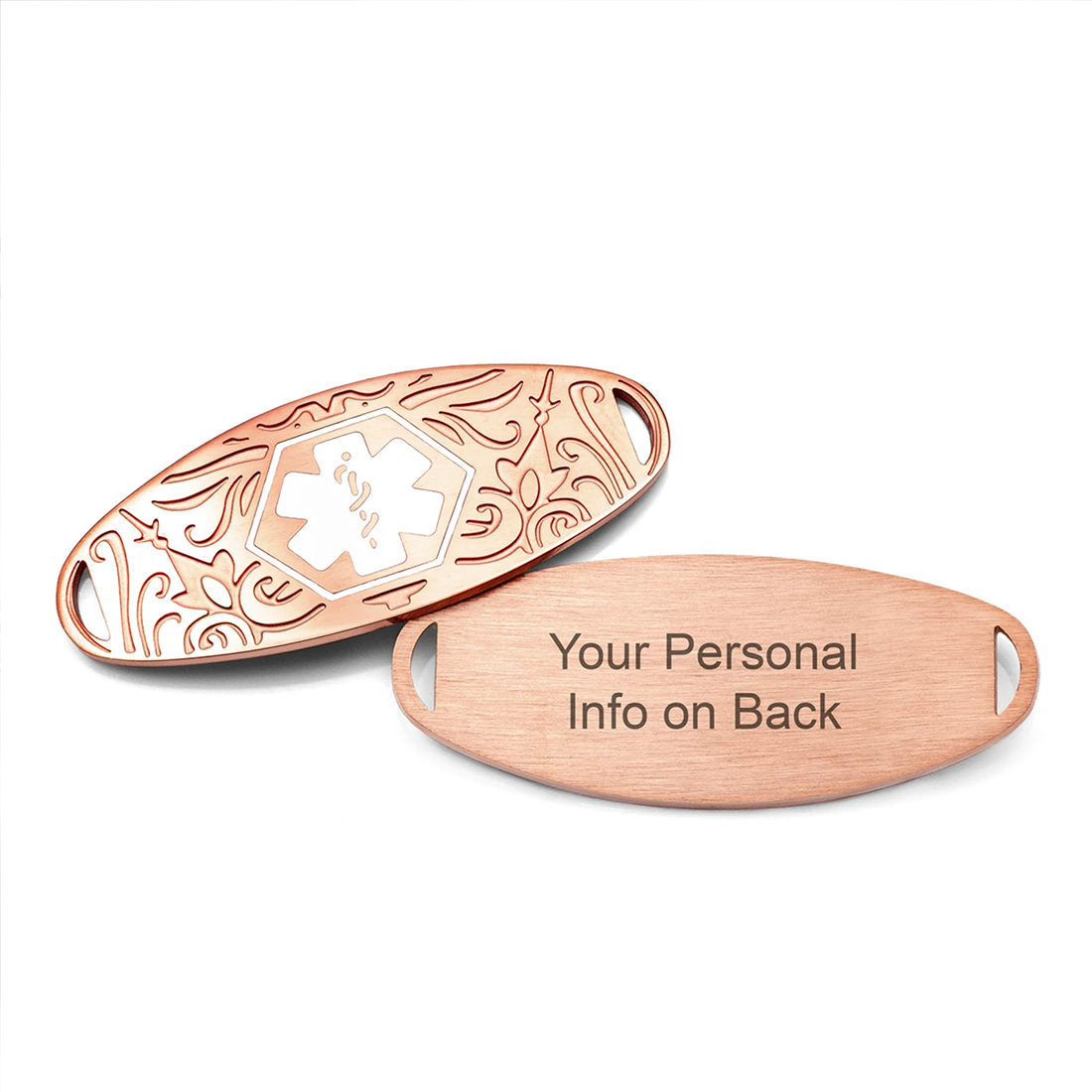 Personalized Adjustable Medical Alert ID Emergency Multi-Layer Bracelet with Engraved Text Gift for Allergy Diabetic Women