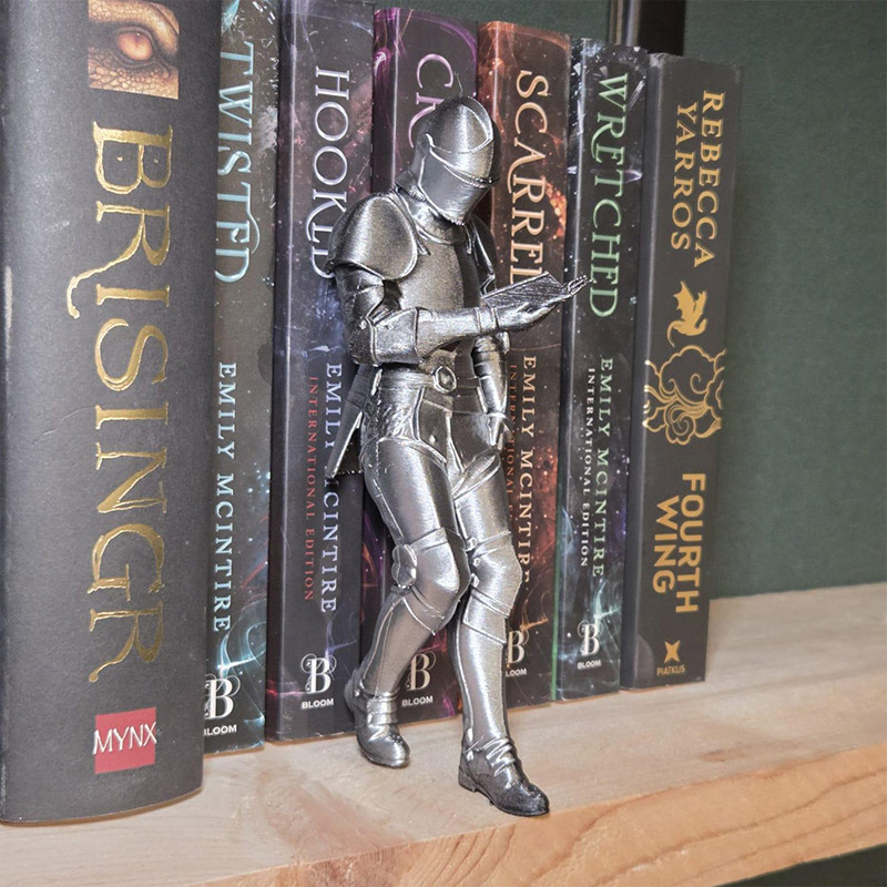 Personalized Medieval Knight Book Nook Armored Book Lover Figurine Fantasy Bookshelf Decor Unique Gift for Readers