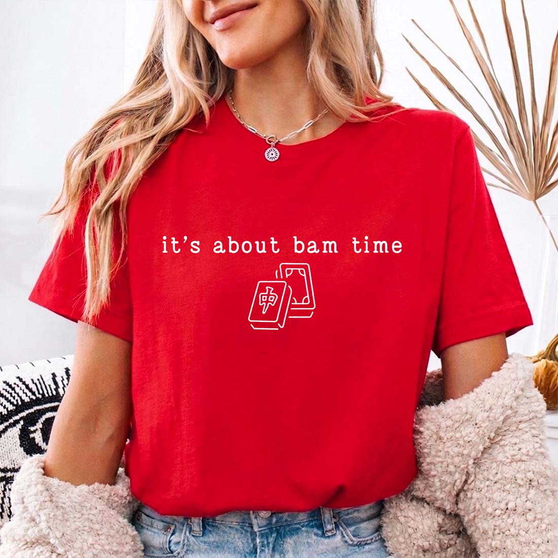 Mahjong Shirt It's About Bam Time Graphic Tee Mahj Club Gift