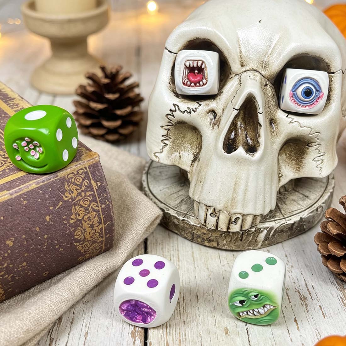 5 Pcs Monster Dice Halloween Tabletop Game Dice Set Props