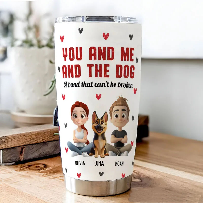 Personalized Dog Lover You Me and the Dog 20oz Tumbler