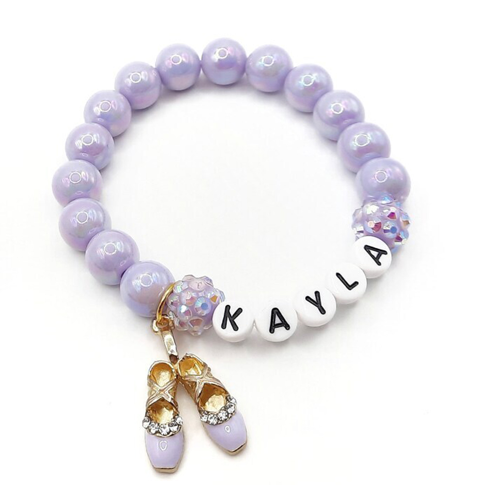 Personalized Ballet Name Bracelet Girls Ballerina Jewelry