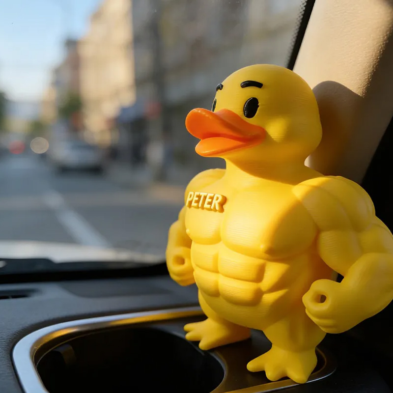 Personalized 3D Printed Muscle Body Builder Duck Desk Decor Birthday Hilarious Fitness Gift for Friends Gym Rat Gym Lovers