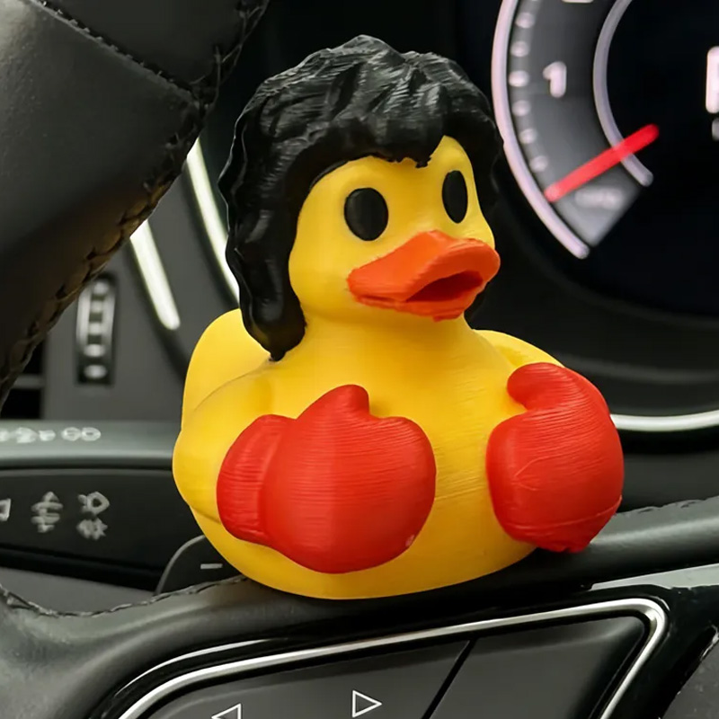 Personalized 3D Printed Boxing Duck with Red Gloves Desk Decor Birthday Hilarious Fitness Gift for Friends Gym Rat Gym Lovers