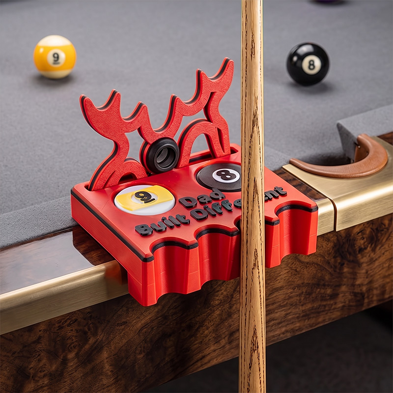 Personalized Dad Built Different Elk Antlers Billiards 2-4 Cues Claw Holder with Text and Pool Ball Marker Sticks Table Accessory Christmas Gift for Billiard Lovers Dad Gift