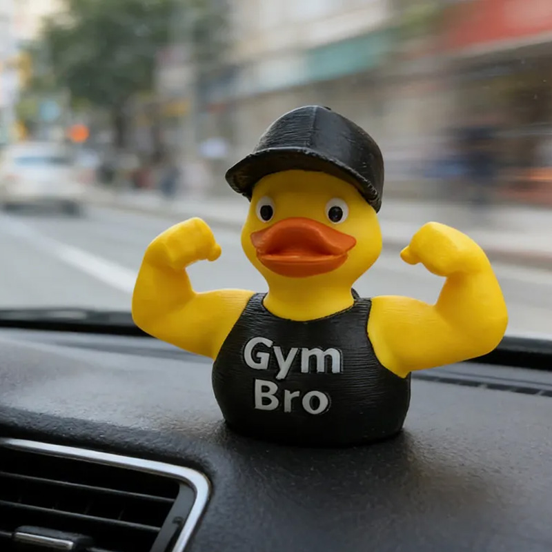 Personalized 3D Printed Funny Muscle Arm Duck Desk Decor Birthday Hilarious Fitness Gift for Friends Gym Rat Gym Lovers